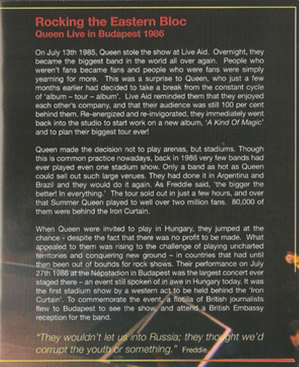 Queen  Hungarian Rhapsody; Live In Budapest : Booklet 3